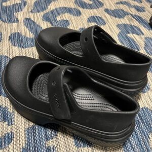 Black Crocs Mary Jane Shoes